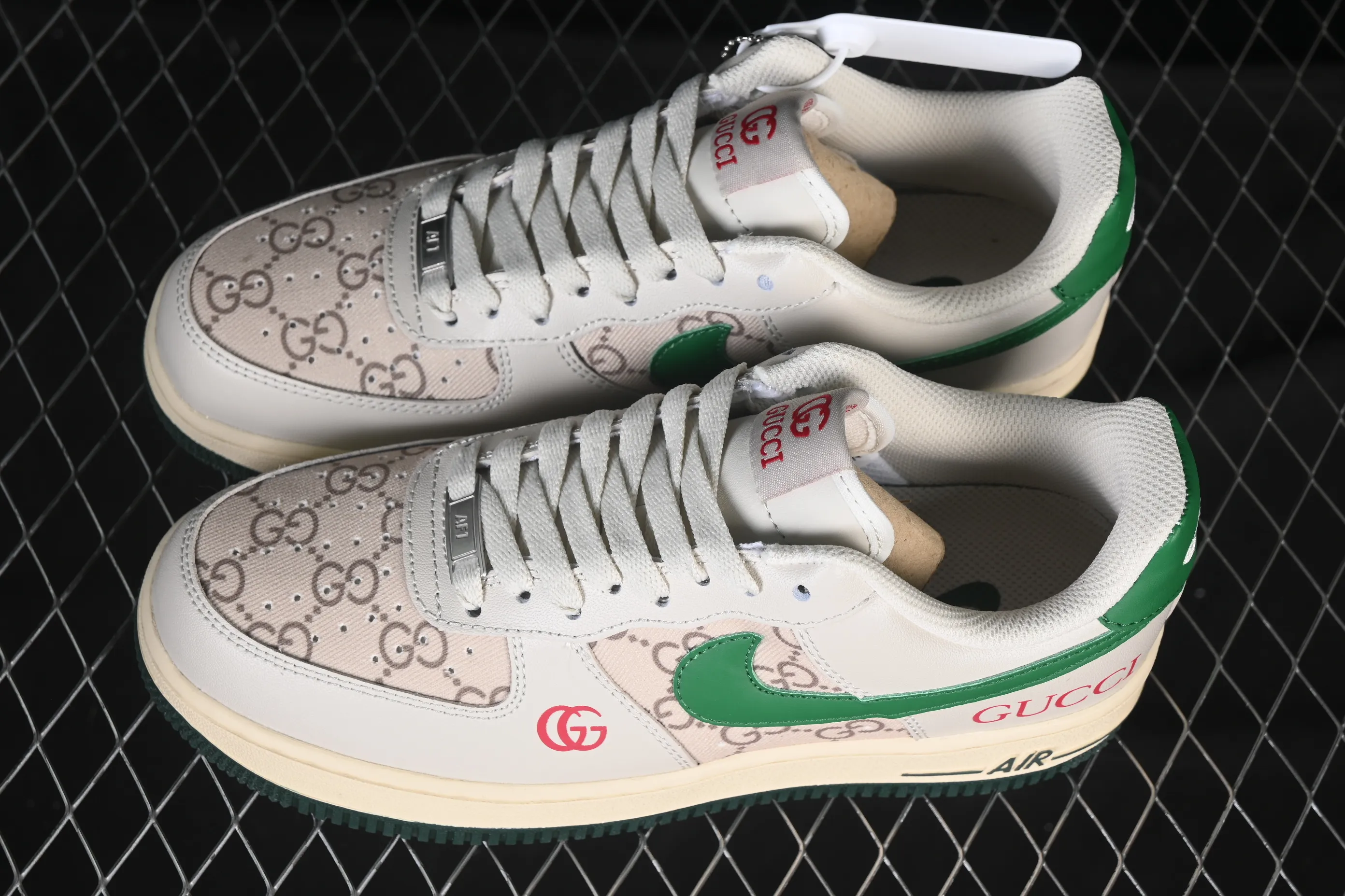 All categories Nk Air Force 1 Air Force series Nk Air Force 1 Low Air Force low-top Nike Air Force 1'07 Low Gucci joint gray-green hook Air Force 1 low-top casual sneakers AH8462-003